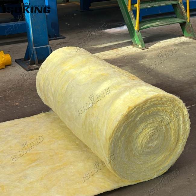Macro close-up of fine fiberglass fibers in acoustic and thermal glass wool insulation