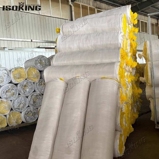 Bulk order of vacuum packed glass wool roof insulation ready for export shipping