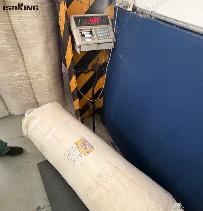Customized OEM branded packaging film on foil fiberglass insulation rolls for international B2B clients.