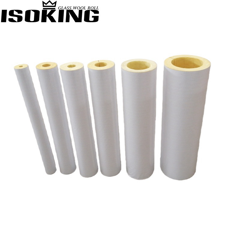 Glass Wool Pipe with White Facing